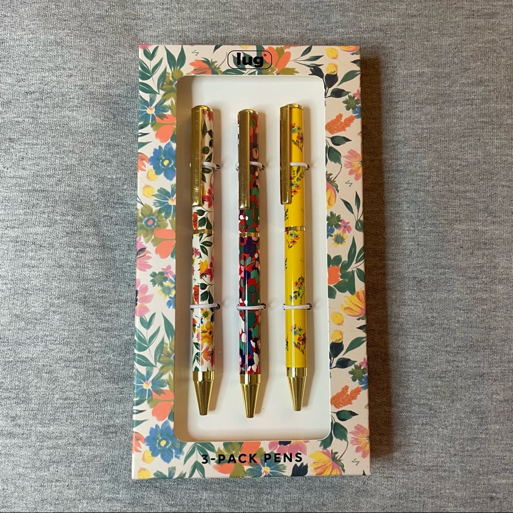 Lug Ball Point Pens 3 pack, Floral